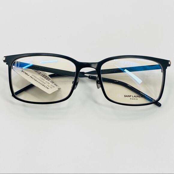 NEW Saint Laurent SL 265 005 Black Authentic Metal Eyeglasses Frame 56-20 - Picture 5 of 16